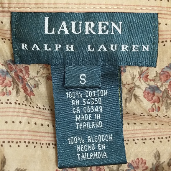 Country Charm Floral Shirt Ralph Lauren Vintage 90s Button Down Feminine Cotton - Picture 6 of 12